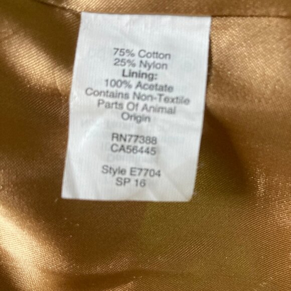 J. Crew Women's Trench Coat Khaki Double Breasted Classic Lined Collar Belt, 8P - Picture 10 of 15